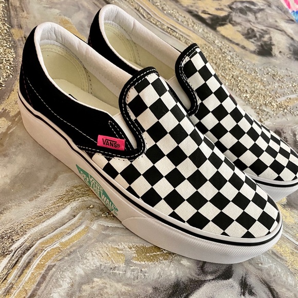 NWT Vans Era Platform 2.0 Checkered Slip On Shoes - Picture 3 of 9